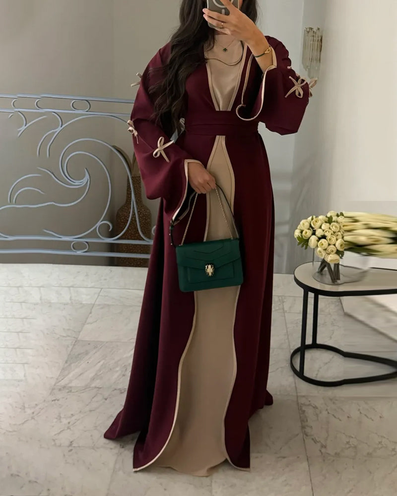 Bow-Trim & Dress Set