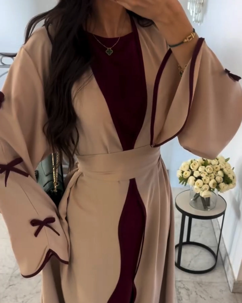Bow-Trim & Dress Set