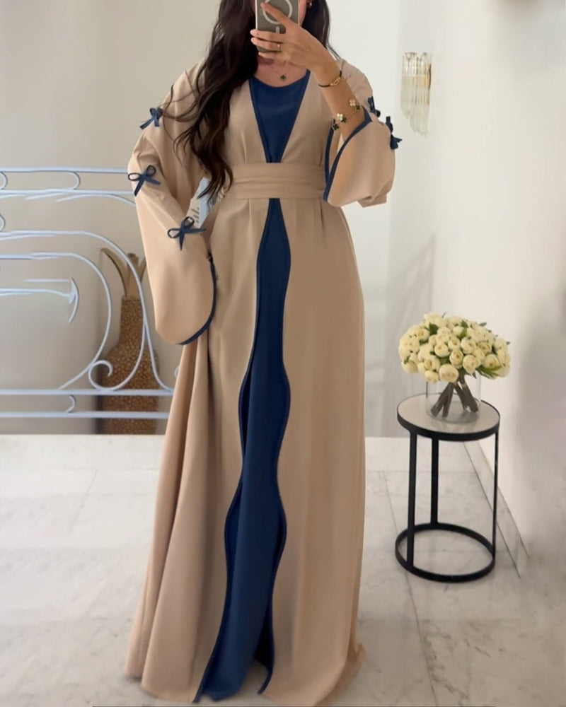 Bow-Trim & Dress Set