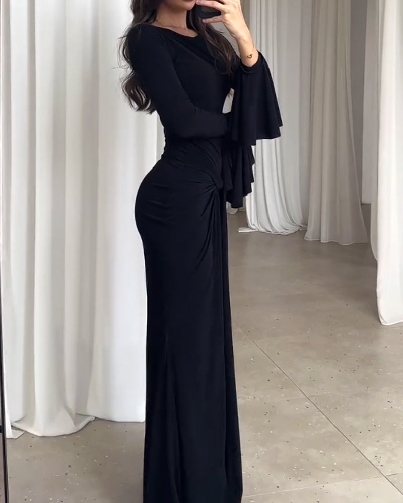 Skinny Horn Sleeve Dress
