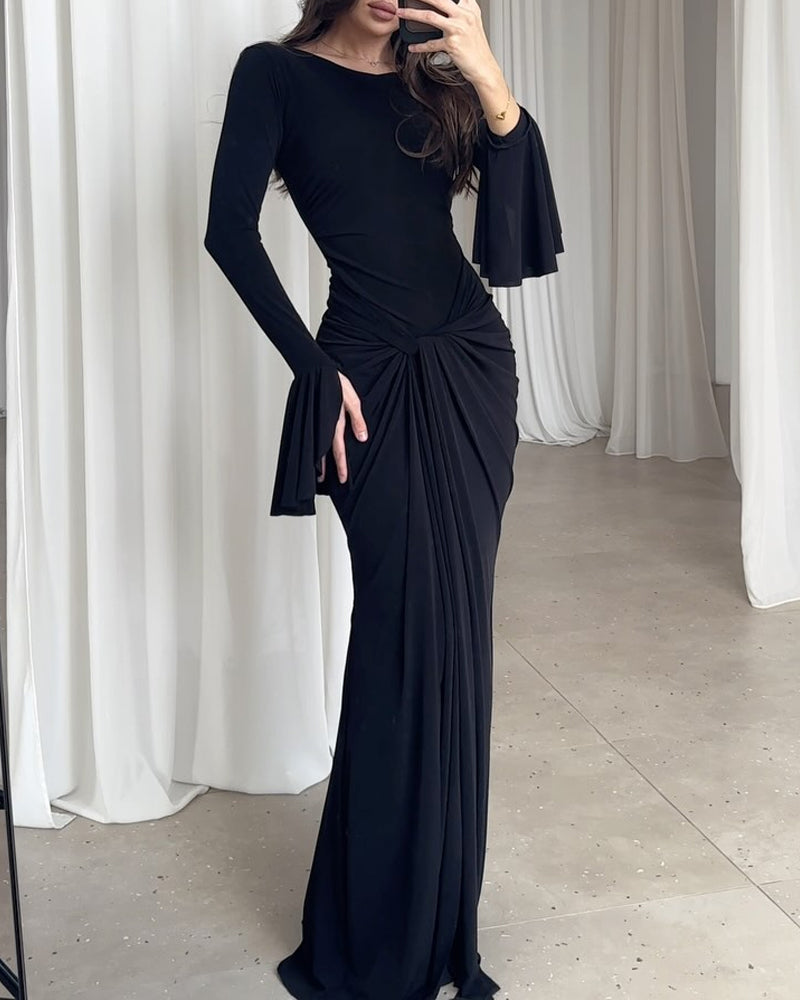 Skinny Horn Sleeve Dress