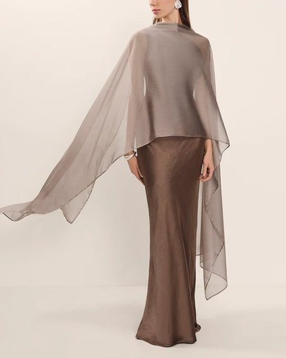 Slant Shoulder Party Dress