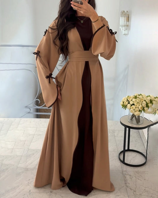 Bow-Trim & Dress Set